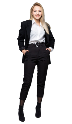 mujer con blazer